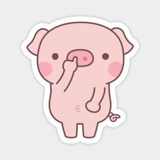 Cute Bored Piggy Digging Nose Magnet