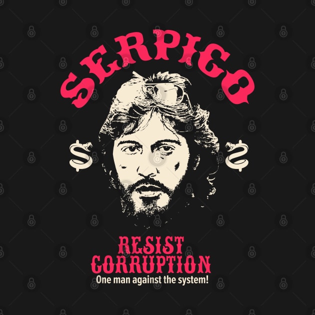 Serpico: A Badge of Integrity - Al Pacino Inspired T-Shirt by Boogosh