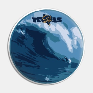 Texas Style Lone Surfer Pin