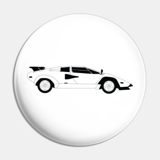 Countach Black Outline Pin