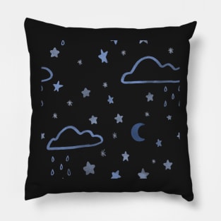 Watercolour starry sky pattern Pillow