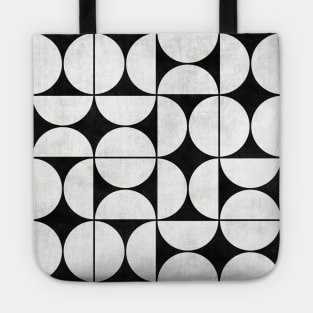 Mid-Century Modern Pattern No.2 - Black and White Concrete Tote