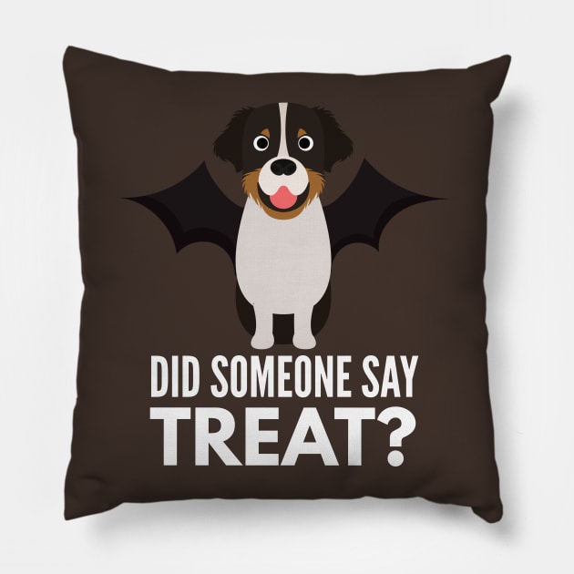 Australian Shepherd Halloween Trick or Treat Pillow by DoggyStyles