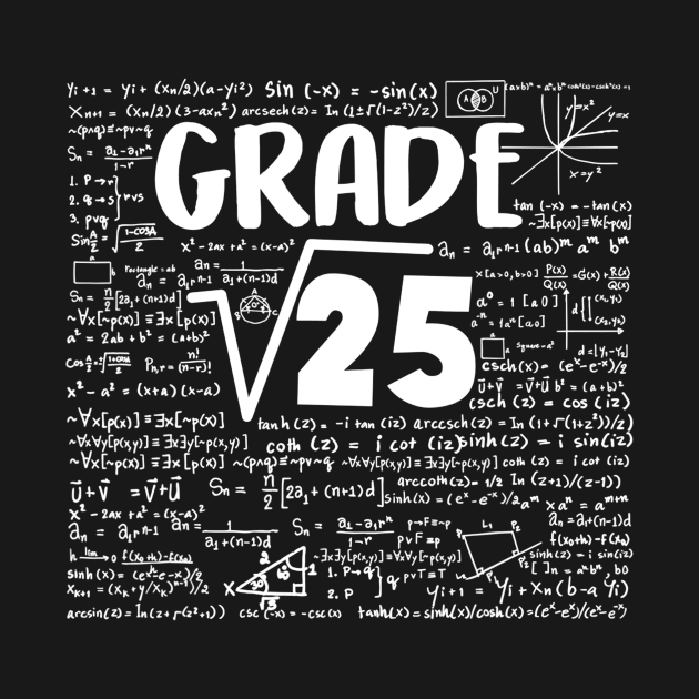 5Th Grade Back To School Shirt Square Root Of 25 Math Gift by agustinbosman