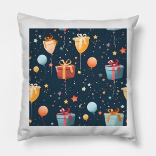 Happy Birthday Party Celebration Pattern 15 Pillow