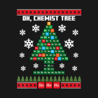 Chemistry Elements Tree Cute Sweet Christmas T-Shirt