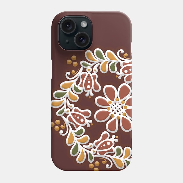 Hungarian Laurel Floral wreath Phone Case by vanderdys