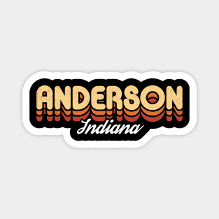 Retro Anderson Indiana Magnet