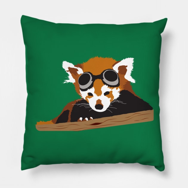 Rad Panda Natural Pillow by MadArtisan