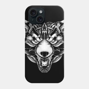 Wolf Angry Ornate Phone Case