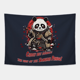 Samurai Panda T-Shirt Design - Unique Tee for Fashionable Gifts Tapestry