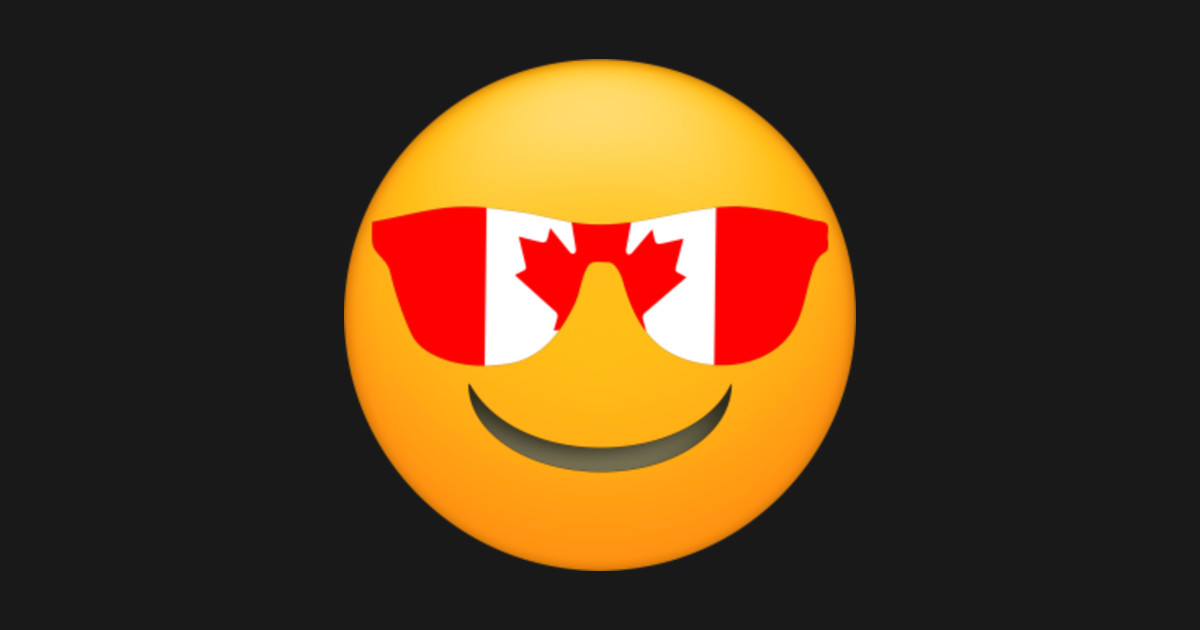 Cool Emoji Canada Flag Sunglasses Funny Canadian Design Canadian