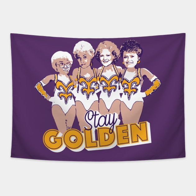 Stay Golden, Girls Tapestry by SLAG_Creative