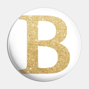 The Letter B Gold Metallic Design Pin