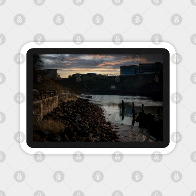 River Wear At Sunderland Magnet by axp7884