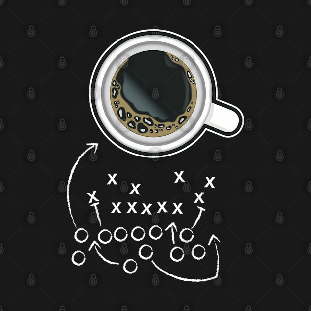 Cup of Coffee Football Play Hand Drawn Diagram by Billy Above