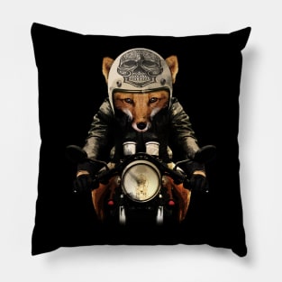 Fox Biker Pillow