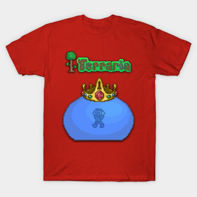 Terraria King Slime T Shirt Toz Tshirtozstyle :d more info belowa slime crown can be made at a demon altar when you have 1 gold crown and 99 gel. terraria king slime t shirt toz