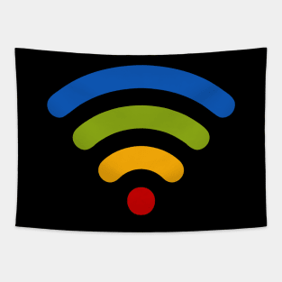 Rainbow Wi-Fi Symbol Tapestry