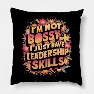 Lead with Charm, funny sarcasm Pillow