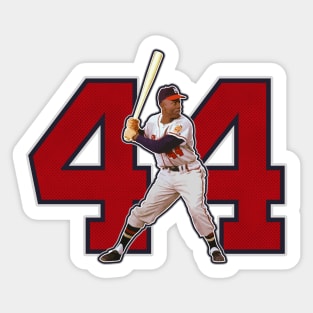 Hank Aaron 44 STICKER DECAL Atlanta Braves Jersey Autograph 