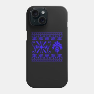 Indigo Blue Bohemian Aesthetic Pattern Phone Case