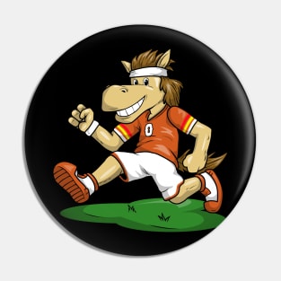 Funny horse at soccer Pin