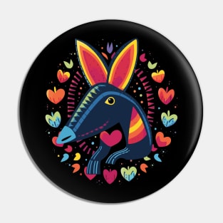 Aardvark Valentine Day Pin