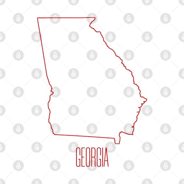Georgia State Outline by tysonstreet