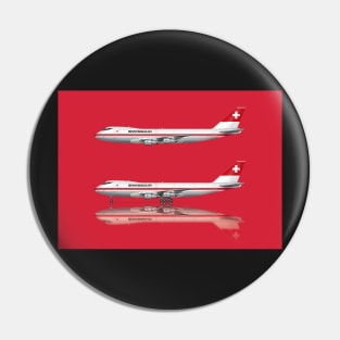 Swissair 747-257B Pin