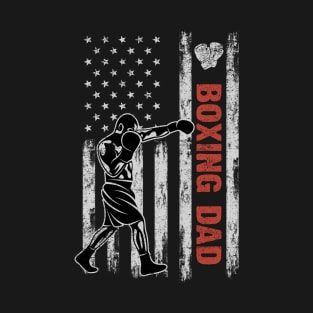 Boxing Dad American Flag Father's Day 4th Of July Gift T-Shirt