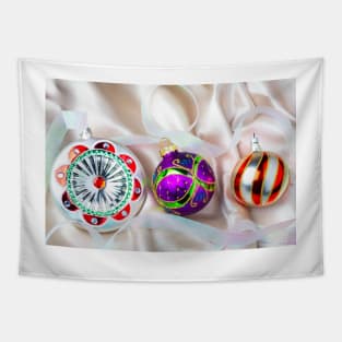 Wonderful Christmas Tree Holiday Ornaments Tapestry