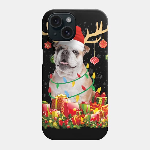 Bulldog Christmas Gift t-shirt Dog Lover Christmas Gift Phone Case by CoolTees