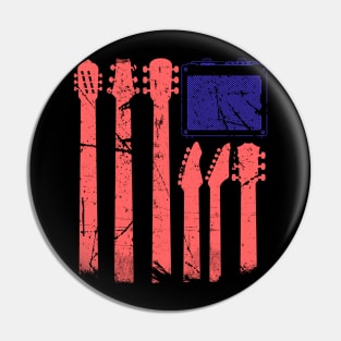 'Rock n Roll USA' Cool Rock n Roll 4th of July Gift Pin