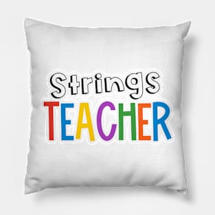 Rainbow Strings Teacher Pillow