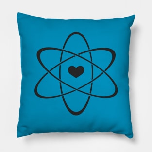 Atom heart design, Stay Positive, Never trust an atom Pillow