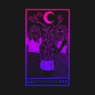 Midnight Margarita Moon - tarot card bubblegum bi pride T-Shirt