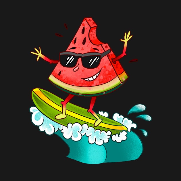 Watermelon Surfing by LetsBeginDesigns