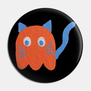 Boo ghost cat halloween Pin