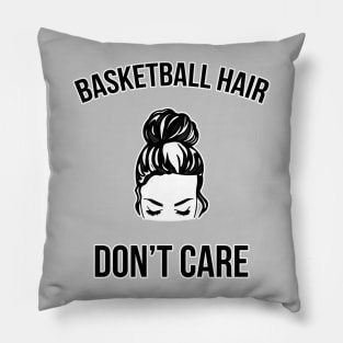 Basketball Hair Don't Care Messy Bun Ball Player Pillow