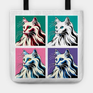 Turkish Angora Pop Art - Cat Lovers Tote