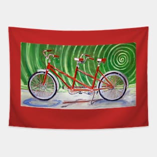 Red Tandem Tapestry