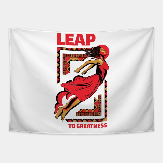 Leap To Greatness - Female Tapestry by Bantu Flair