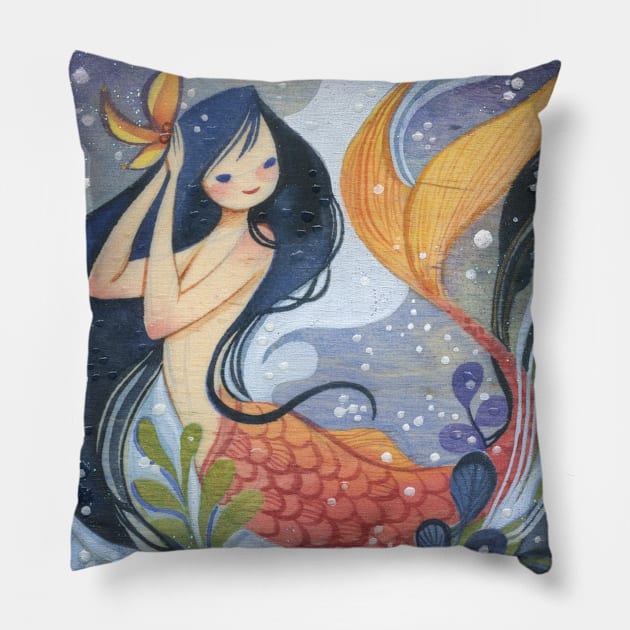 Mermaid Pillow by Alina Chau