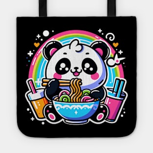 Panda Eating Ramen Tote