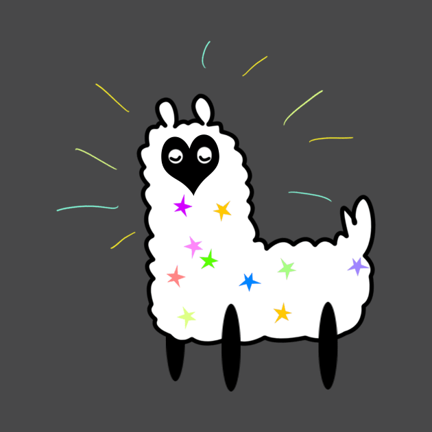 Sparkly Llama by SarahStrangeArt