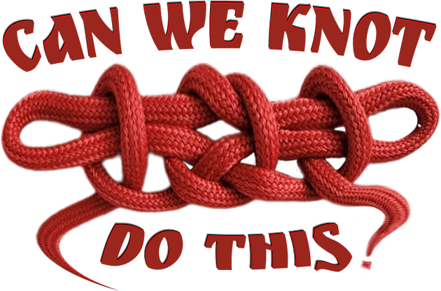 Can we knot do this? Square sheep shank knot red rope challenge Kids T-Shirt by BrederWorks