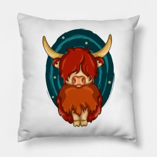 Cute cartoon bull Pillow