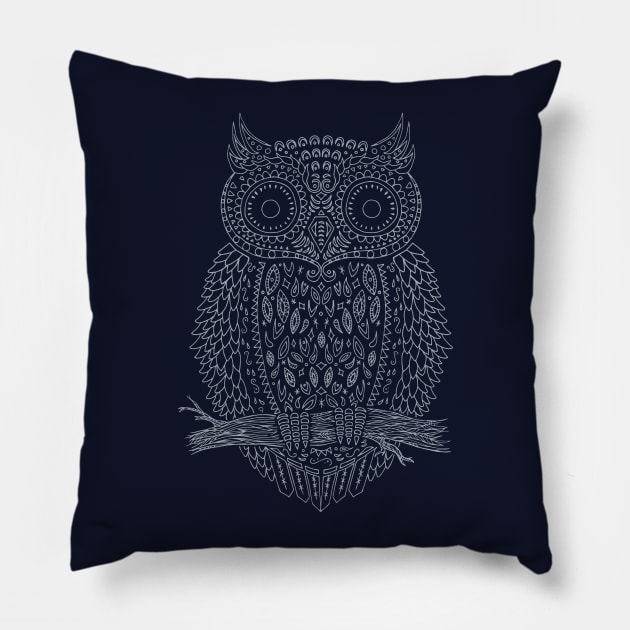 Hoot (dark) Pillow by DCAY