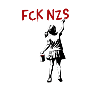 FCK NZS Streetart Girl against Racisms T-Shirt